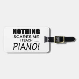 Niets geeft me Piano Bagagelabel