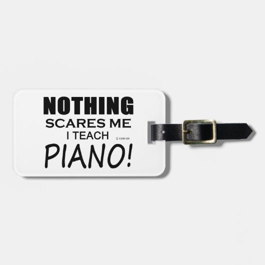 Niets geeft me Piano Bagagelabel (Voorkant horizontaal)