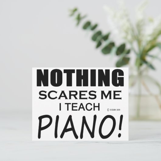 Niets geeft me Piano Briefkaart (Staand voorkant)