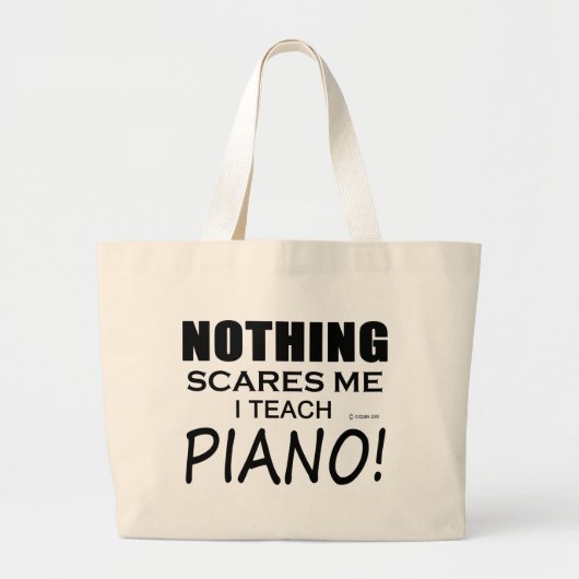 Niets geeft me Piano Grote Tote Bag (Voorkant)