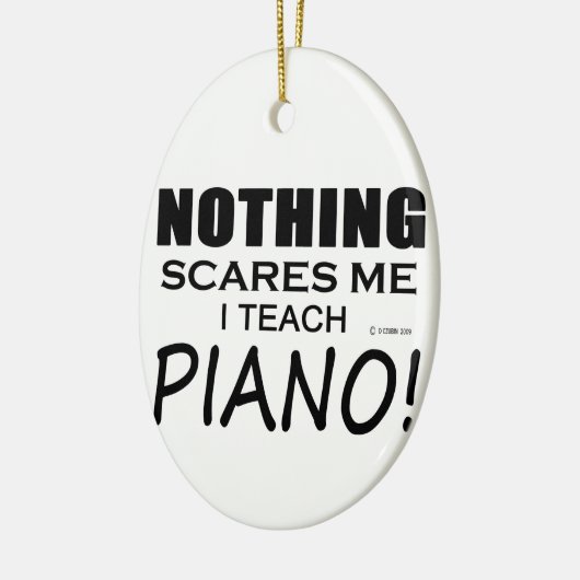 Niets geeft me Piano Keramisch Ornament (Links)