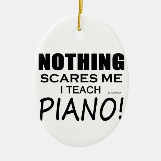 Niets geeft me Piano Keramisch Ornament (Voorkant)