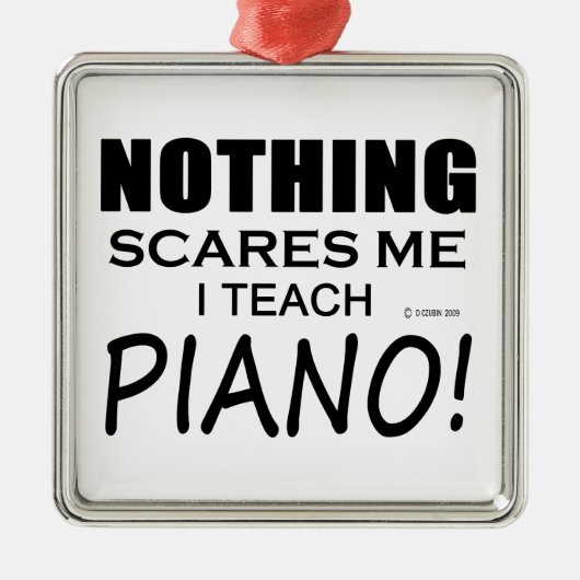 Niets geeft me Piano Metalen Ornament (Voorkant)