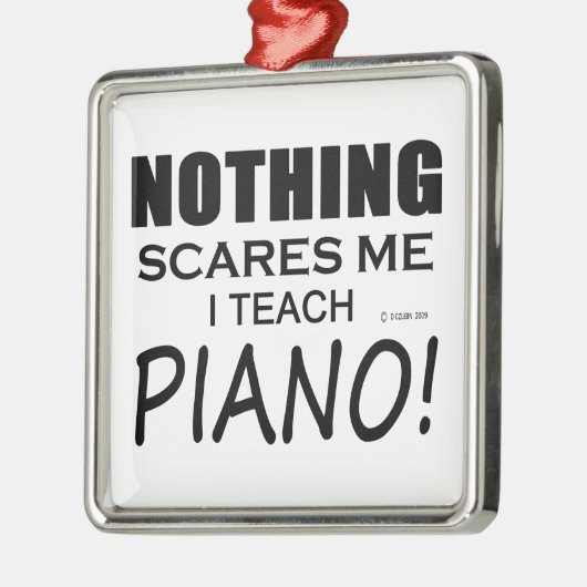 Niets geeft me Piano Metalen Ornament (Links)