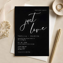 Niets Geks Alleen Liefde Minimalistische Elegante Kaart