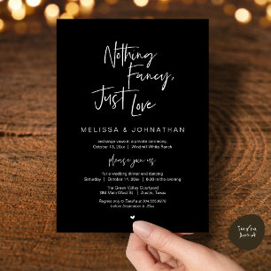 Niets Geks, Alleen Liefde, Moderne Trouwreceptie Kaart