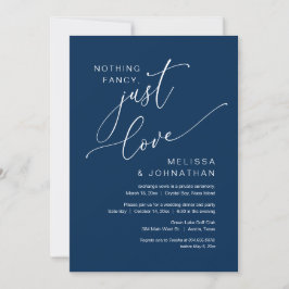 Niets Geks, Alleen Liefde, Trouw Elopement Diner Kaart