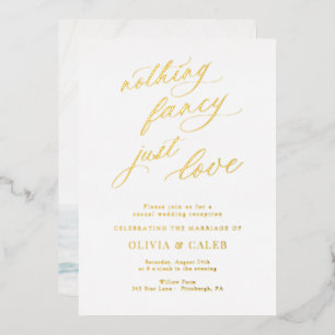 Niets Geks, Alleen Liefde Trouwreceptie  Folie Uitnodiging