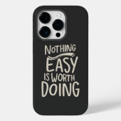 Niets gemakkelijk is de moeite waard om Inspireren Case-Mate iPhone Case (Achterkant)