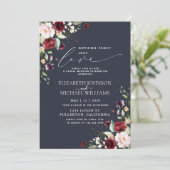 Niets Gewoons Alleen Liefde Bourgondië Blush Blauw Kaart (Staand voorkant)