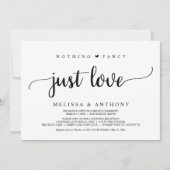 Niets Gewoons Alleen Liefde, Elopement, Rustieke B Kaart (Voorkant)