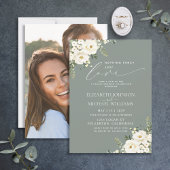 Niets Gewoons Alleen Liefde Salie Groene Foto Brui Kaart