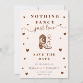 Niets Gewoons Alleen Liefde Westerse Rustieke Trou Save The Date (Voorkant)