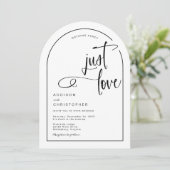 Niets gewoons, gewoon lief Casual Script Trouwen Kaart (Staand voorkant)
