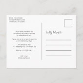 Niets gewoons, gewoon lief, eenvoudige trouw- of e aankondigingskaart (Achterkant)