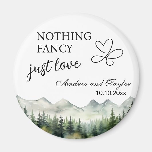 Niets gewoons, gewoon lief elegante trouwcadeau magneet (Voorkant)
