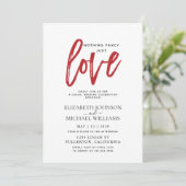 Niets Gewoons Gewoon Lief Rood Informel Trouwen Kaart (Staand voorkant)