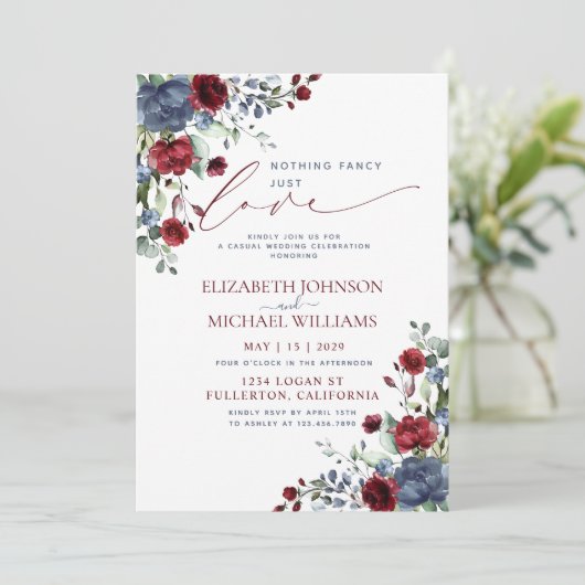 Niets gewoons, gewoon liefde blauw Bourgondië casu Kaart (Staand voorkant)