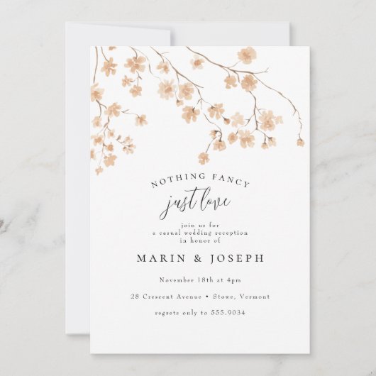 Niets gewoons, gewoon liefde Casual huwelijksrecep Kaart (Voorkant)