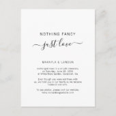 Niets gewoons, gewoon liefde Eenvoudige trouwdatum Aankondigingskaart (Voorkant)
