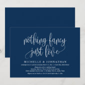 Niets gewoons, gewoon liefde, 'elopement' bruiloft kaart (Voorkant / Achterkant)