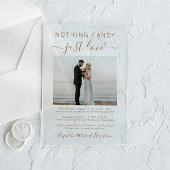 Niets gewoons, gewoon liefde Foto bruiloftsrecepti Acryl Uitnodigingen