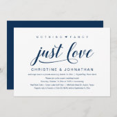 Niets gewoons, gewoon liefde, 'gevluchte' bruiloft kaart (Voorkant / Achterkant)