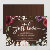 Niets gewoons, gewoon liefde Huwelijk Rustiek Hout Kaart (Voorkant / Achterkant)