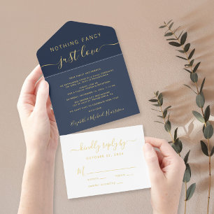 Niets gewoons, gewoon liefde Huwelijksreceptie Fol All In One Uitnodiging
