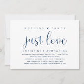 Niets gewoons gewoon liefde, Huwelijksvluchtfeestj Kaart (Voorkant)