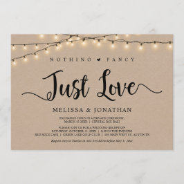 Niets gewoons, gewoon liefde, String Lights Elopem Kaart