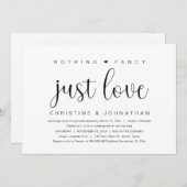 Niets gewoons gewoon Liefde, Trouw Bruiloft Feest  Kaart (Voorkant / Achterkant)