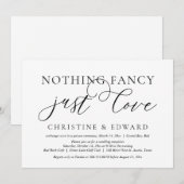 Niets gewoons, gewoon liefde, Trouw Elopement Fees Kaart (Voorkant / Achterkant)