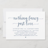 Niets gewoons, gewoon liefde, trouwfeest kaart (Voorkant)