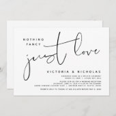 Niets gewoons, gewoon liefde, trouwfeest  kaart (Voorkant / Achterkant)