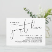 Niets gewoons, gewoon liefde, trouwfeest met elope kaart (Staand voorkant)