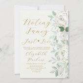 Niets gewoons, gewoon liefde Witte Rozen Elopement Kaart (Voorkant)