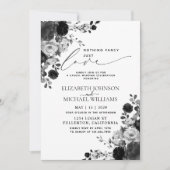 Niets Gewoons Gewoon Zwarte Bloemen Trouwen Kaart (Voorkant)