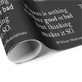 Niets Goede of Slechte Dinking Shakespeare Quote Cadeaupapier (Rol Hoek)