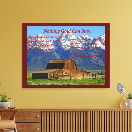 Niets Gold kan blijven Canvas Afdruk (Insitu (Woonkamer))