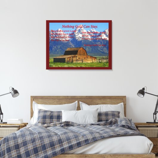 Niets Gold kan blijven Canvas Afdruk (Insitu (Slaapkamer))