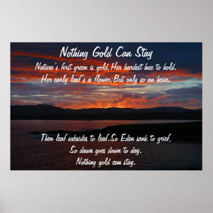 Niets Gold kan Poster blijven