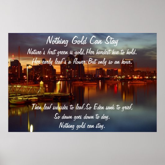 Niets Gold kan Poster blijven (Voorkant)