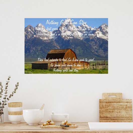 Niets Gold kan Poster blijven 1 (Keuken)