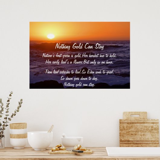 Niets Gold kan zon Poster blijven (Keuken)