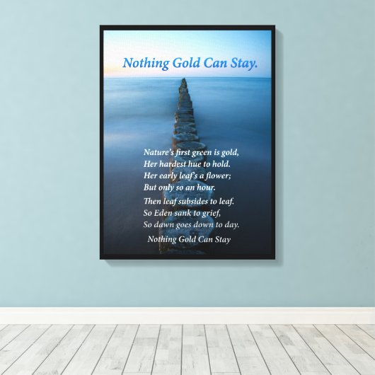 Niets goud kan Ocean Walkway blijven Canvas Afdruk (Insitu (Houten vloer))