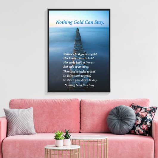 Niets goud kan Ocean Walkway blijven Canvas Afdruk (Insitu (Woonkamer))