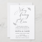 Niets Grieks Gewoon Lief Ontvangst Uitnodiging (Voorkant)