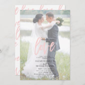 Niets Grieks Roze Informele Velijn Foto Bruiloft Kaart (Voorkant / Achterkant)