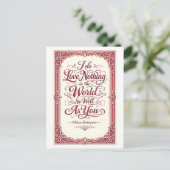 "Niets in de wereld" Shakespeare Briefkaart (Staand voorkant)